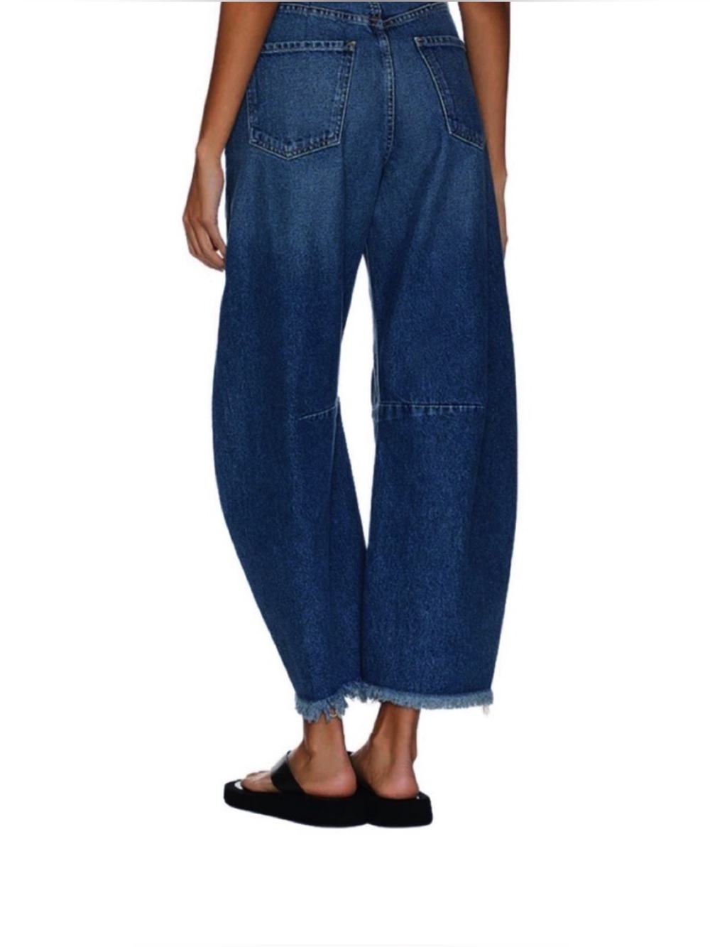 Citizens Of Humanity Indigo Wide-Leg Frayed-Hem Jeans - Picture 2 of 11